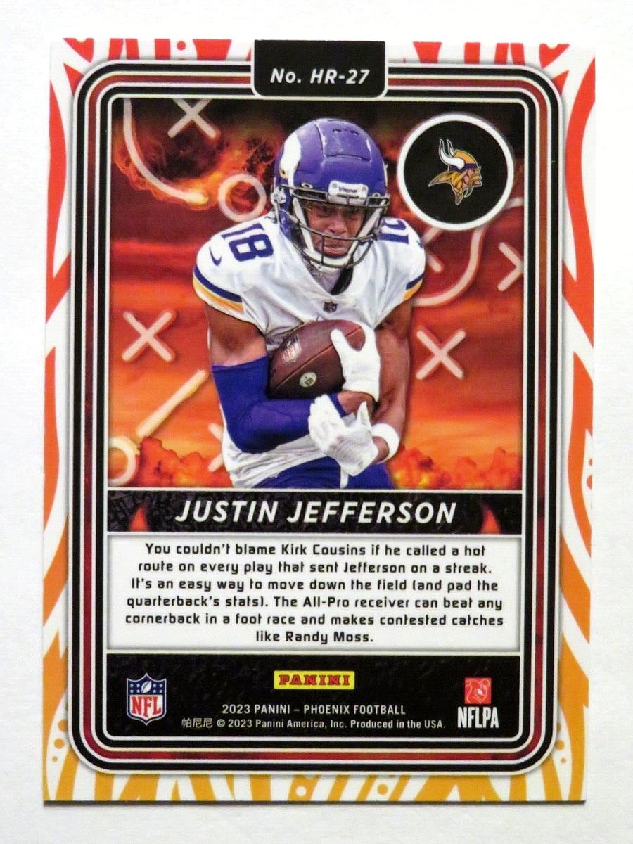 2023 Panini Phoenix Football Justin Jefferson Hot Routes Silver