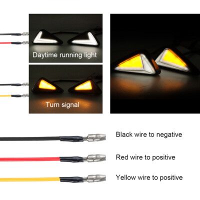 Motorcycle Parts 2x White/Amber Switchback LED Turn Signal DRL Light Strips For Motorcycle - AUXITO Motorcycle Turn Signals Light - Foto 10