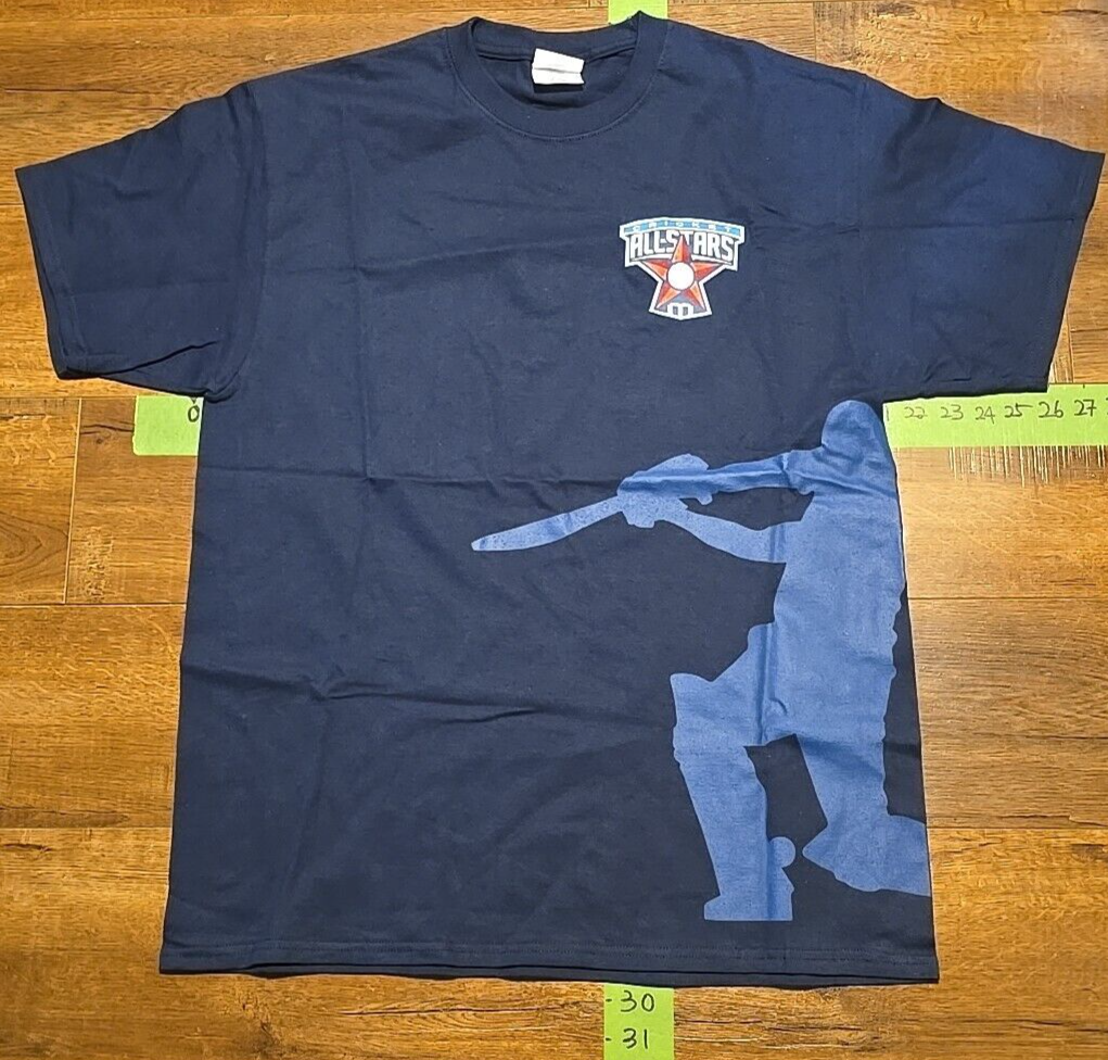 Cricket All-Stars T-shirt Size Large Short Sleeve Navy Blue