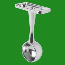 2x 3/4" 19mm Hanging End Rail Supports, Round Chrome Brackets, Wardrobe Clothes