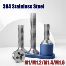M1/M1.2/M1.4/M1.6 Phillips Flat Head Screw Countersunk Flat Head Bolts 