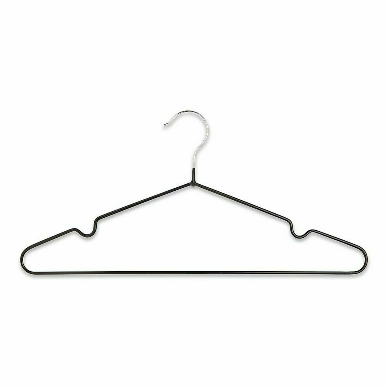 Rubber Coated Metal Hangers Heavy Duty Space Saving Clothes Garment