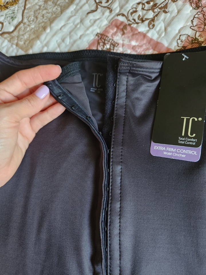 TC Total Confort Extra Firm Control Waist Cincher Nylo Shapewear, Black