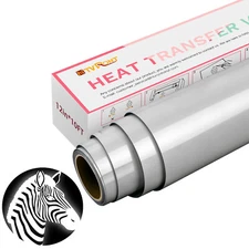 12"x10ft Reflective Heat Transfer Vinyl HTV Roll Iron On Vinyl Roll for T-Shirt