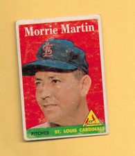 1958 Topps Morrie Martin #53 St. Louis Cardinals GOOD FREE SHIPPING