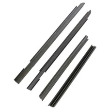 Rear Inner & Outer Felt Window Sweep Belt 4pc Kit for 07-18 Jeep Wrangler