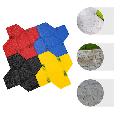 4 Pieces Realistic Concrete Texture Mat Concrete Stamps For Walls/floors