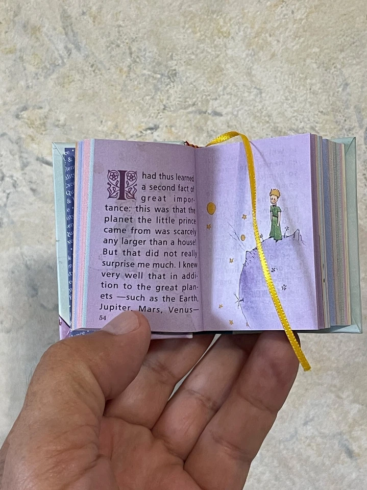 new The Little Prince Miniature book complete edition hardbound 440 pages 2.6" H - Image 4 of 4