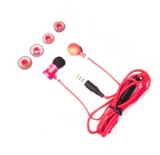 SoWnd Red/Black Earphones Earbuds Headphones Headset with 3.5mm Plug for Phones