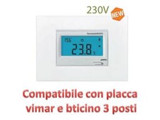 Termostato 220 volt tecnoswitc compatibile  e sostituisce vimar idea 16581