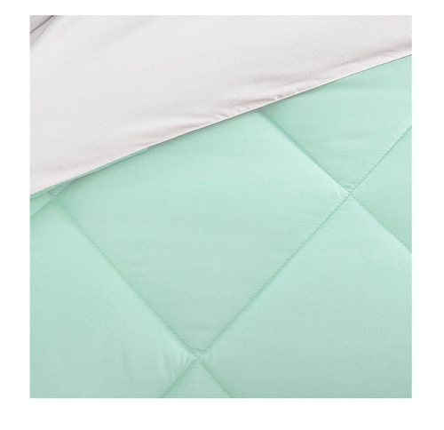 New Mint King Size Comforter Reversible Microfiber Lightweight Bedding Spread - Picture 5 of 6