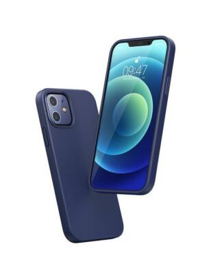 iPhone 12 Pro Max 6.7 Inch Shockproof Liquid Silicone Case Heavy Duty Cover Navy