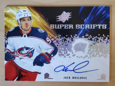 2021-22 UD SPX Jack Roslovic Super Scripts Auto #SS-RO Blue Jackets