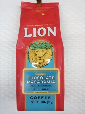 LION Coffee CHOCOLATE MACADAMIA Light Roast (10oz.) Direct From Hilo Best Prices