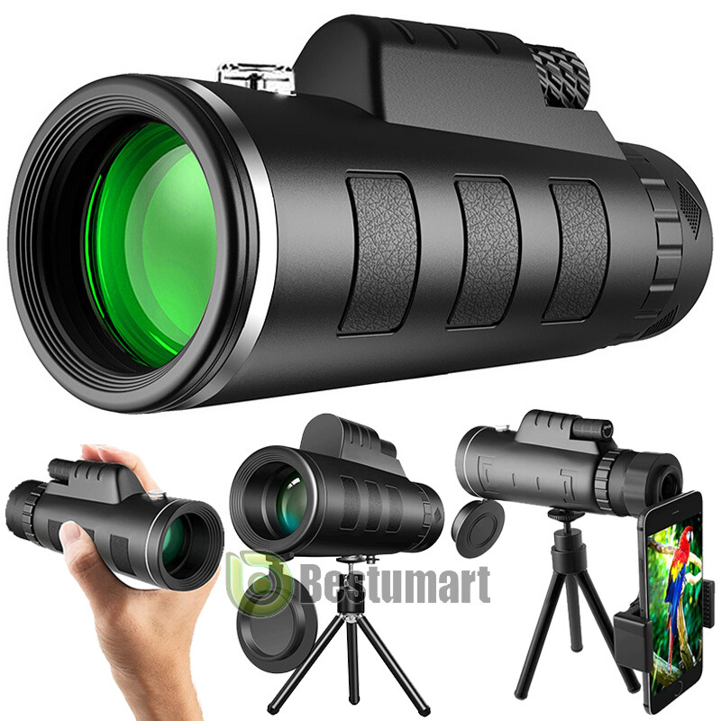 40X60 High Power Prism Monocular Clip &Tripod Star Scope BK4 Prism