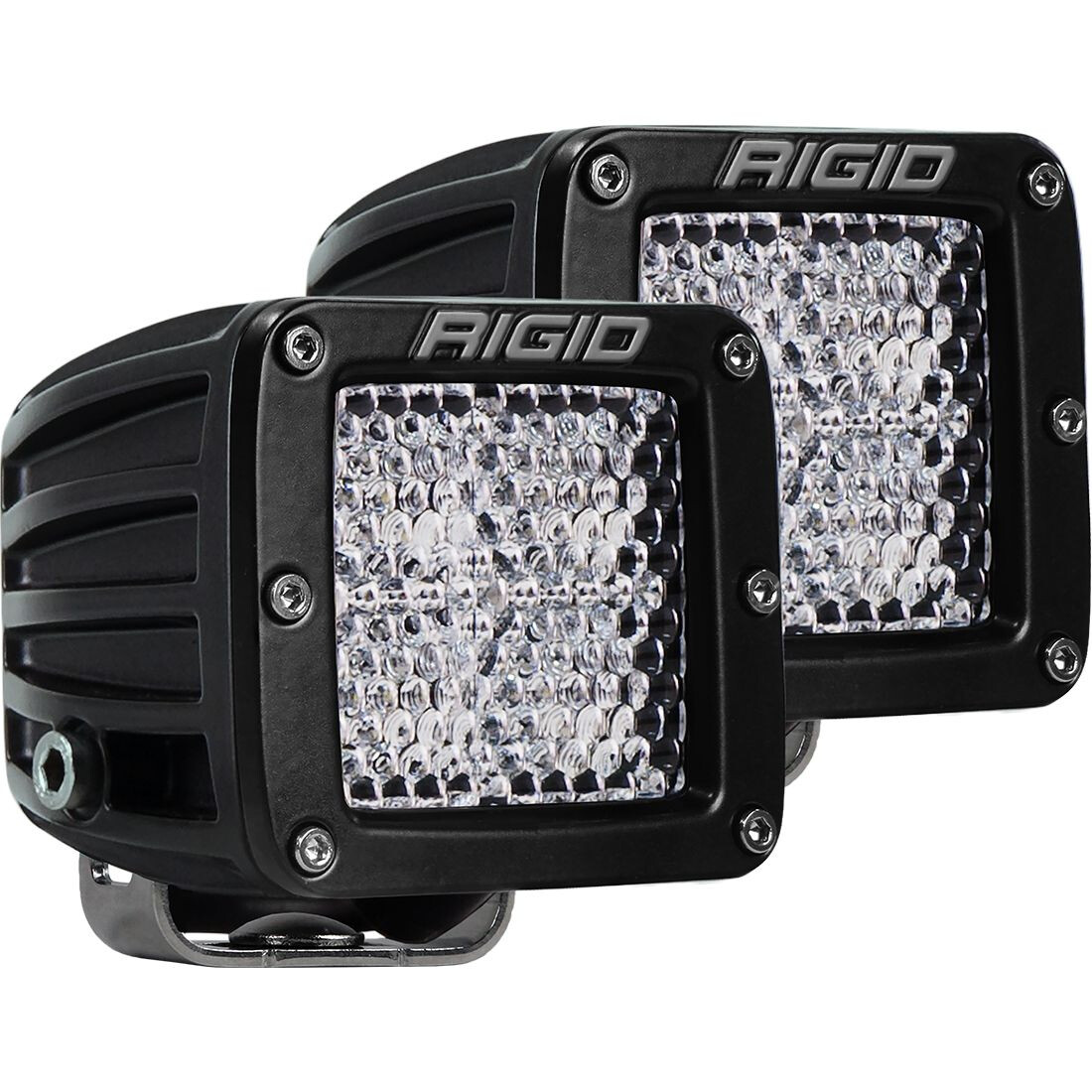 Lampe LED anti brouillard D-Series 12V 30W optique carrée noire pour auto