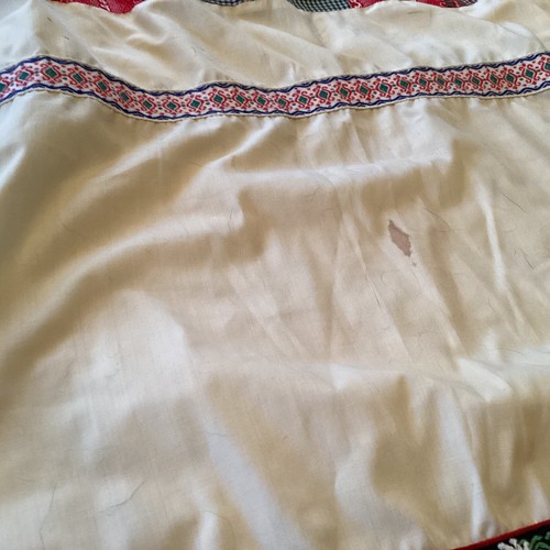 Vtg 70's Handmade Patchwork Pinafore Apron Maxi - Picture 5 of 7