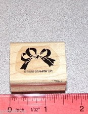 Stampin Up Ribbon Bow Stamp Tied Bow for a Christmas Package Nice Small Size