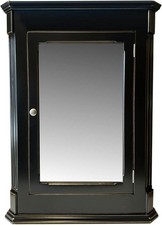 Ludwig Black Vintage Recessed Medicine Cabinet/Solid Wood Handmade