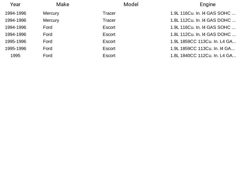 Airtex E2151H 燃油泵吊架适用于水星福特 Escort Tracer 1.8L 1.9L 94-96 — 第 4/4 张图片