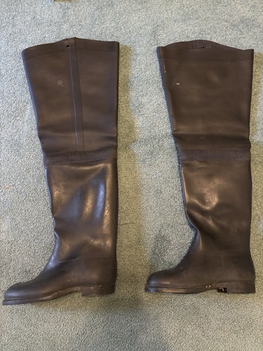 Bottes De Pêche Gocer Vintage – Cuissardes En Caoutchouc Naturel, Taille 44/45