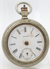WALTHAM NO. 18, 18s 7j 11444039 PATENTED TRADEMARK HINGED CASE POCKET WATCH CB 