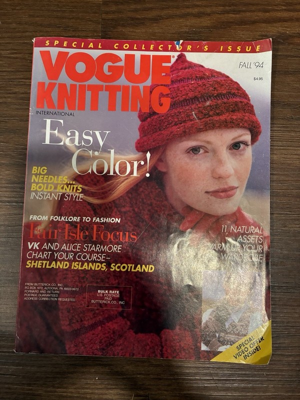 Vogue Knitting Magazine Fall 1994 Vintage