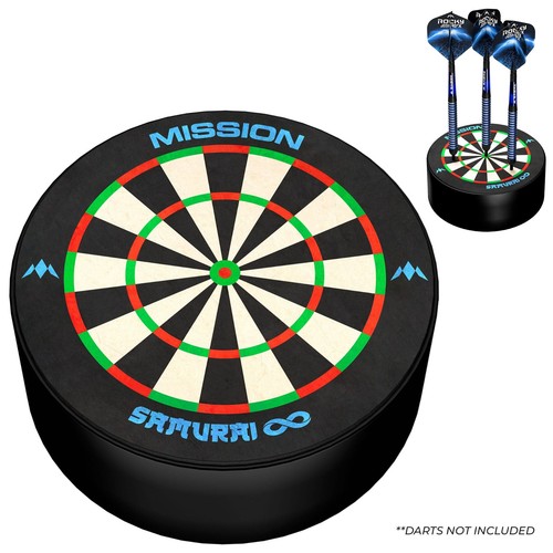 Mission | Samurai Infinity | Mini Dartscheibe | Sisal Board & Ständer Halter Base - Bild 1 von 9