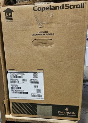 Emerson Copeland 1 PH R22 R407C Compressor 42800 BTU 208/230V ZR42K5E-PFV-800