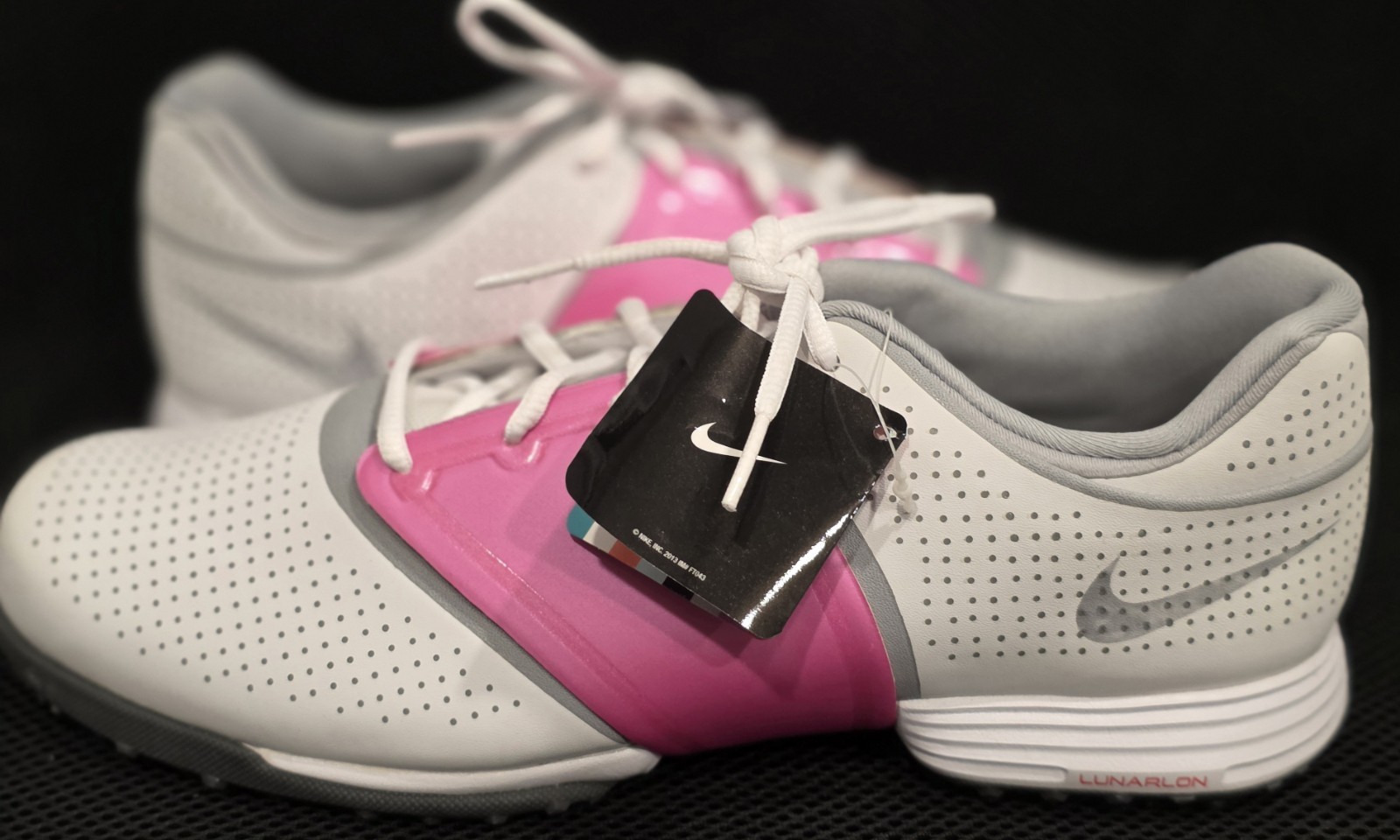 Womens Lunar Embellish Golf Shoes Size7.5 (white/grey/pink) 