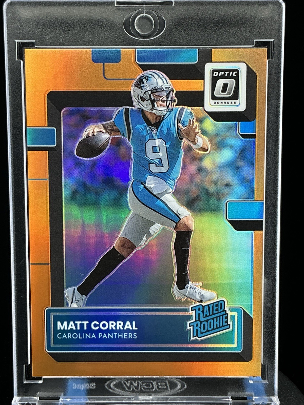 2022 Donruss Optic Matt Corral Orange Prizm Rated Rookie /199 Panthers #204