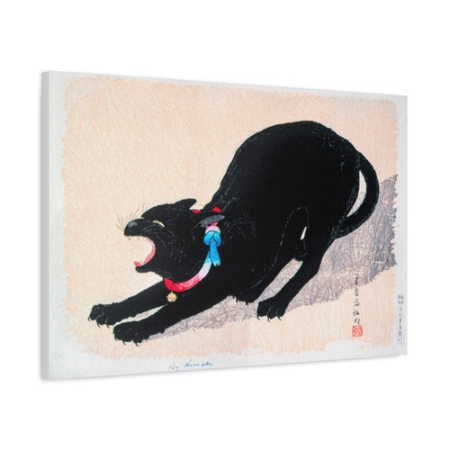 Black Cat Hissing by Hiroaki Takahashi - Canvas Print - Picture 13 of 16