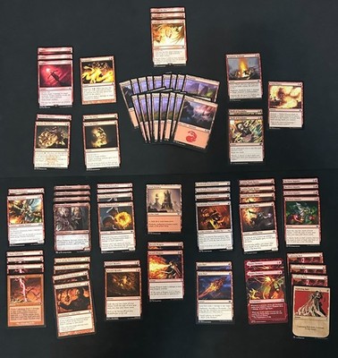 how many cards in sideboard mtg Pauper Red Burn Competitive MTG Magic 60 Card Deck and 15 Card Sideboard
