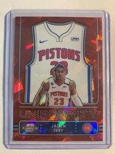 2022 Contenders Optic Uniformity Red Cracked Ice Prizm Jaden Ivey #27 Rookie RC