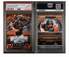 PSA 10 GEM LEAF BASEBALL NATION NEW DAWN ORANGE AUTO KONNOR GRIFFIN RC /4