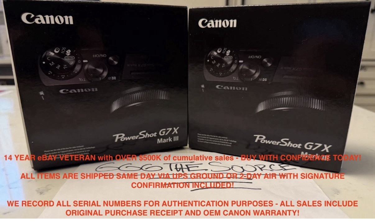 NEW Canon PowerShot G7 X MARK III BLACK Camera US MODEL SAME DAY SHIP