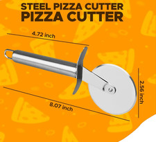 Pizza Cutter Portable Stainless Steel Cover Dough Scraper Kitchen Camping