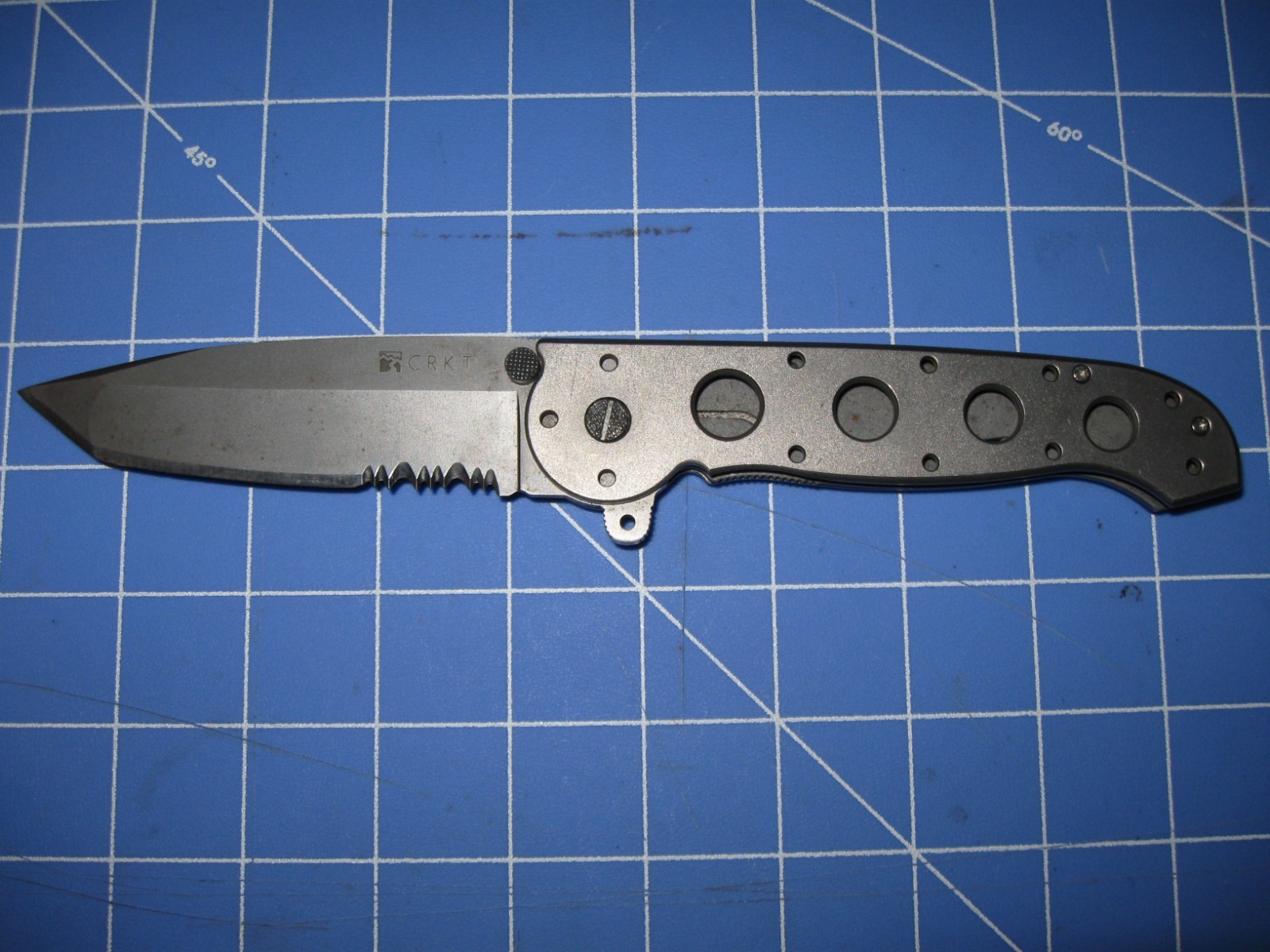 CRKT M16-14T Titanium Handle Tanto Folding Knife Part Serrated Carson Design