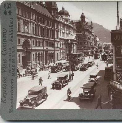 Adderley Street Scene & Market, c1920, Cape Town, Cities & Towns, Stereoview