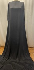 100 Luxury Plant Dyed Silk Charmeuse Black Fabric 2 .75 Yards Length 44" Wide