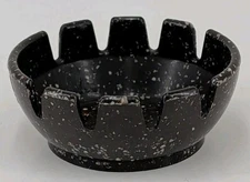 MCM Vintage Brown Speckled 8 Slot  4” Plastic Ashtray Synthetic Plastics Co., NJ