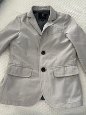 Jcrew Crewcuts Boys Cotton Blazer - Kids M 5-8 - Heather Grey, Light Pinstripe