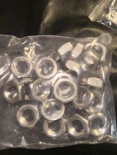 20 Piece Eastlo Stainless Steel Thread Course Thread Nuts, Silver