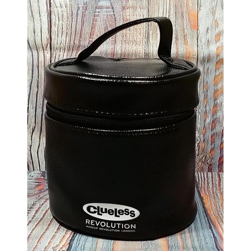 Clueless x Revolution Makeup London Black Faux Leather Vanity Cosmetic Bag Case