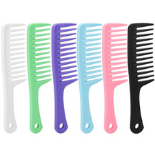6 Pack Hair Combs Wide Tooth Comb Large Multicolor Fine Tooth Rat Tail Comb, 9.3