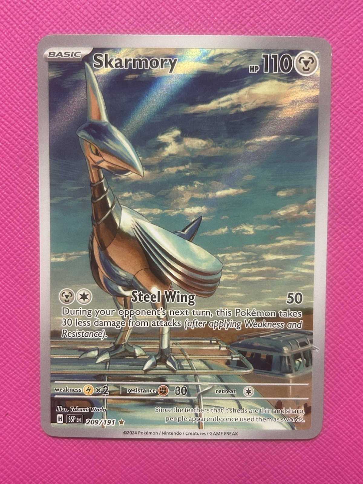 Pokemon Skarmory 209/191 Illustration Rare Surging Sparks