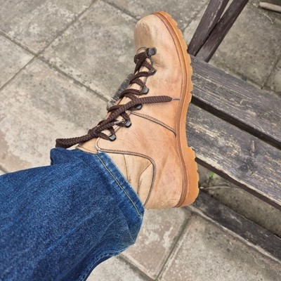 Vintage Skywalk Bavaria Leder Wanderschuhe Braun Made in Italy EU 43 UK 9