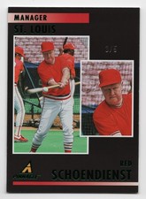 2023 Panini Chronicles Pinnacle RED SCHOENDIENST #28 Green /5-Cardinals