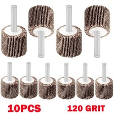 10Pcs 120 Grit Drill Flap Wheel Sander 1x1x1/4" Flapper Sanding Grinding USA