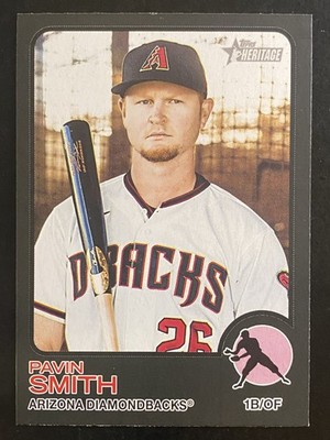 Pavin Smith 2022 Topps Heritage Baseball Black Border Arizona Diamondbacks #346